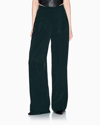 Wide trousers in textured fabric