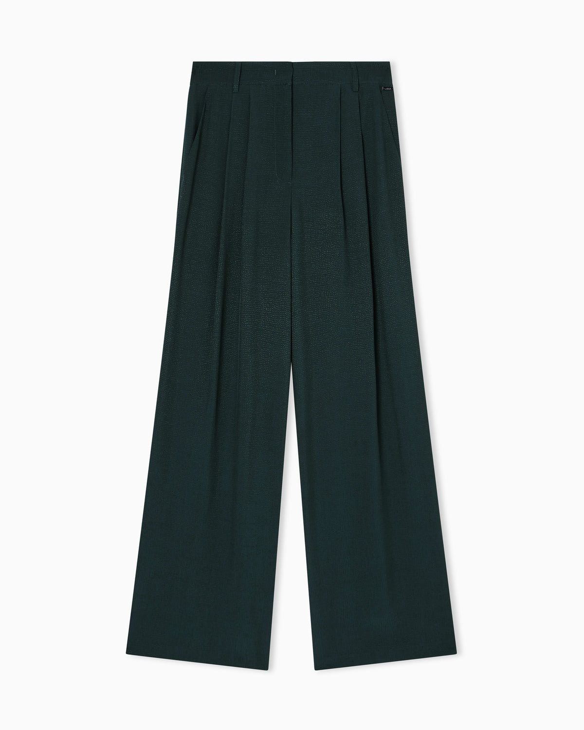 Wide trousers in textured fabric