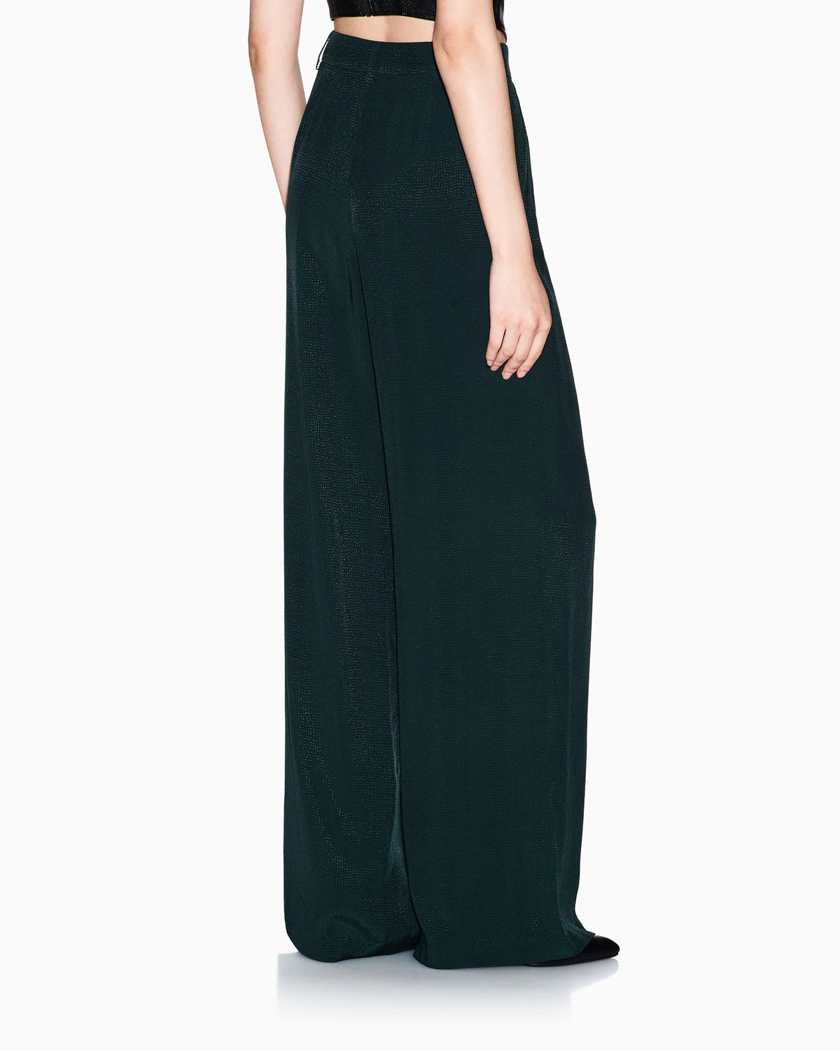 Wide trousers in textured fabric