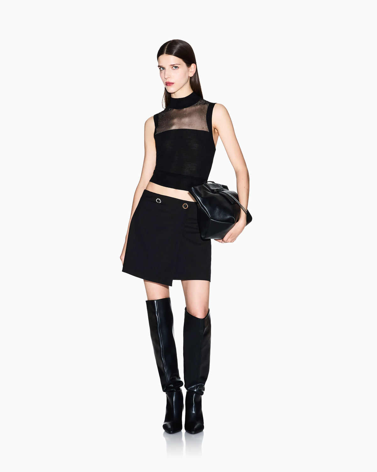 Mini skirt with buttons