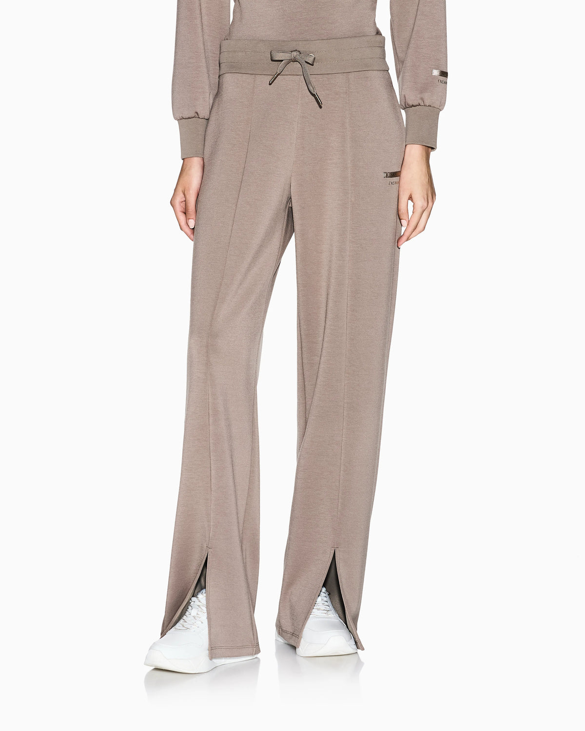 Jogger pants with slit at the bottom