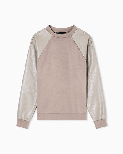 Sweatshirt with contrasting sleeves
