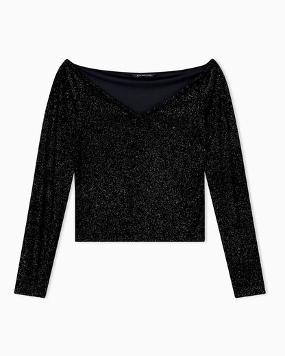 Glitter fabric sweater