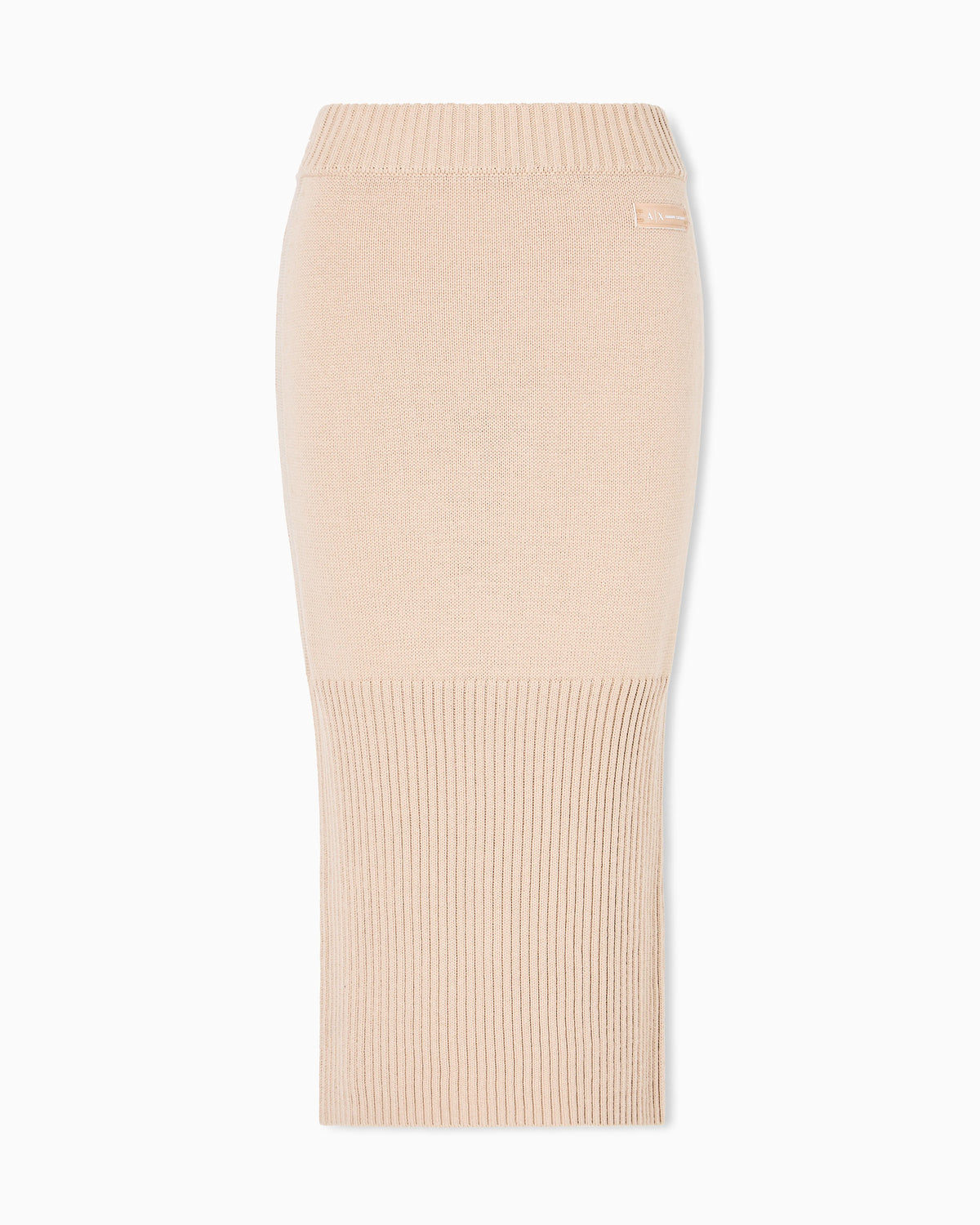 Ribbed midi skirt