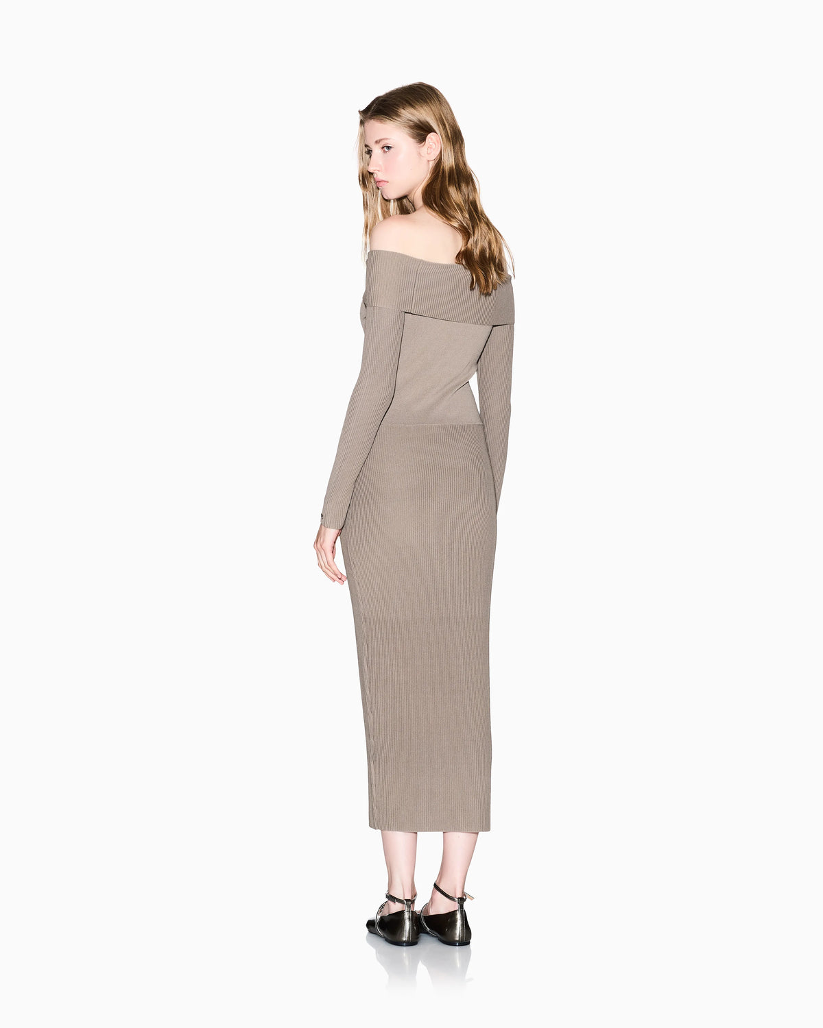 Ribbed midi dress