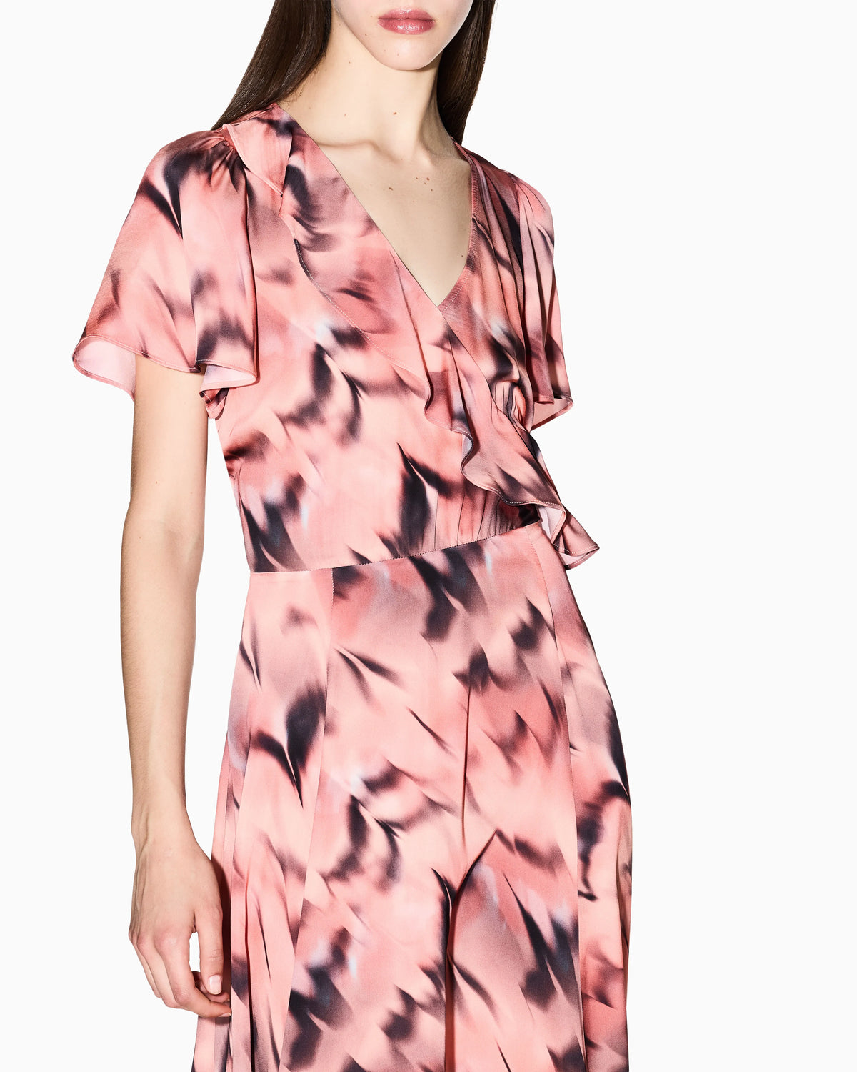 Midi dress in flowing fabric