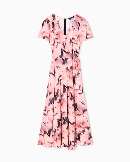 Midi dress in flowing fabric