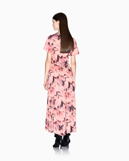 Midi dress in flowing fabric