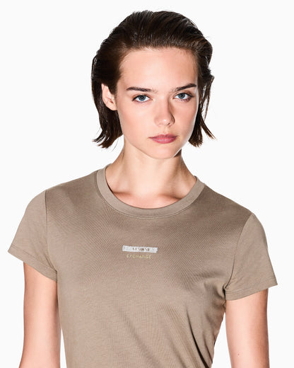Slim fit T-shirt with graphic logo