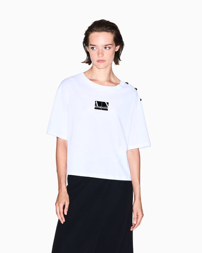 Boxy T-shirt with buttons