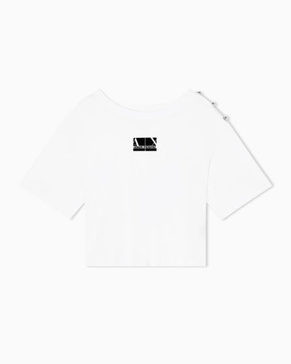 Boxy T-shirt with buttons