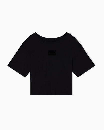 Boxy T-shirt with buttons