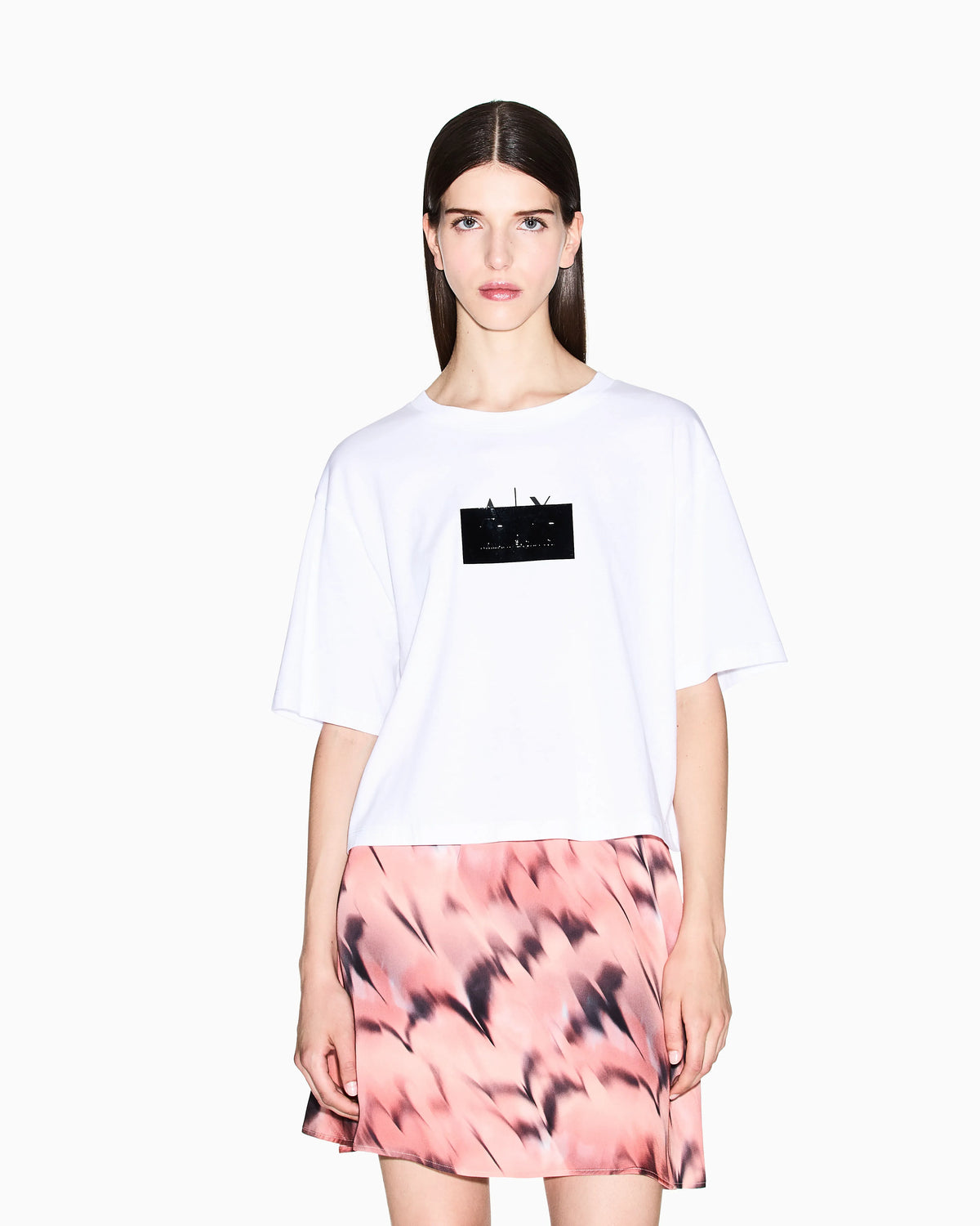 Cropped T-shirt with logo