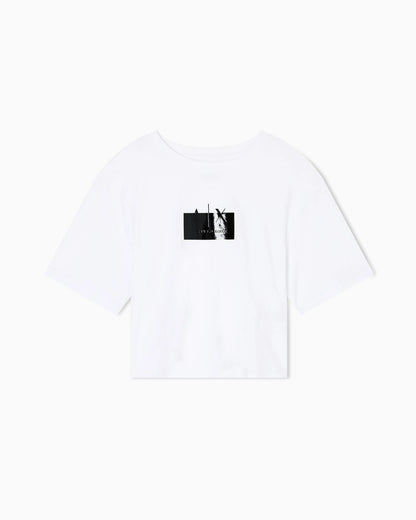 Cropped T-shirt with logo
