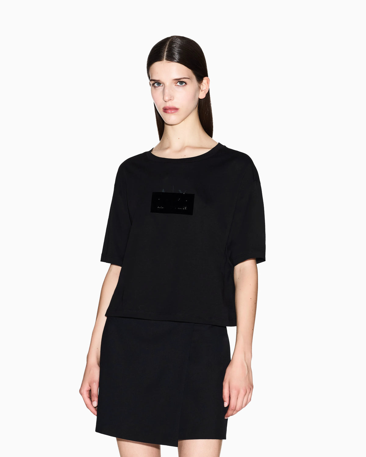 Cropped T-shirt with logo