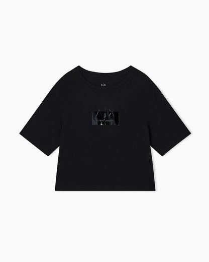 Cropped T-shirt with logo