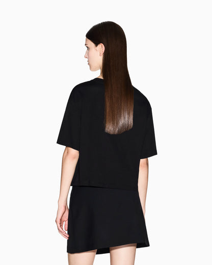 Cropped T-shirt with logo