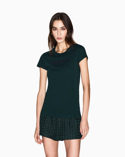 Slim fit T-shirt with logo lettering