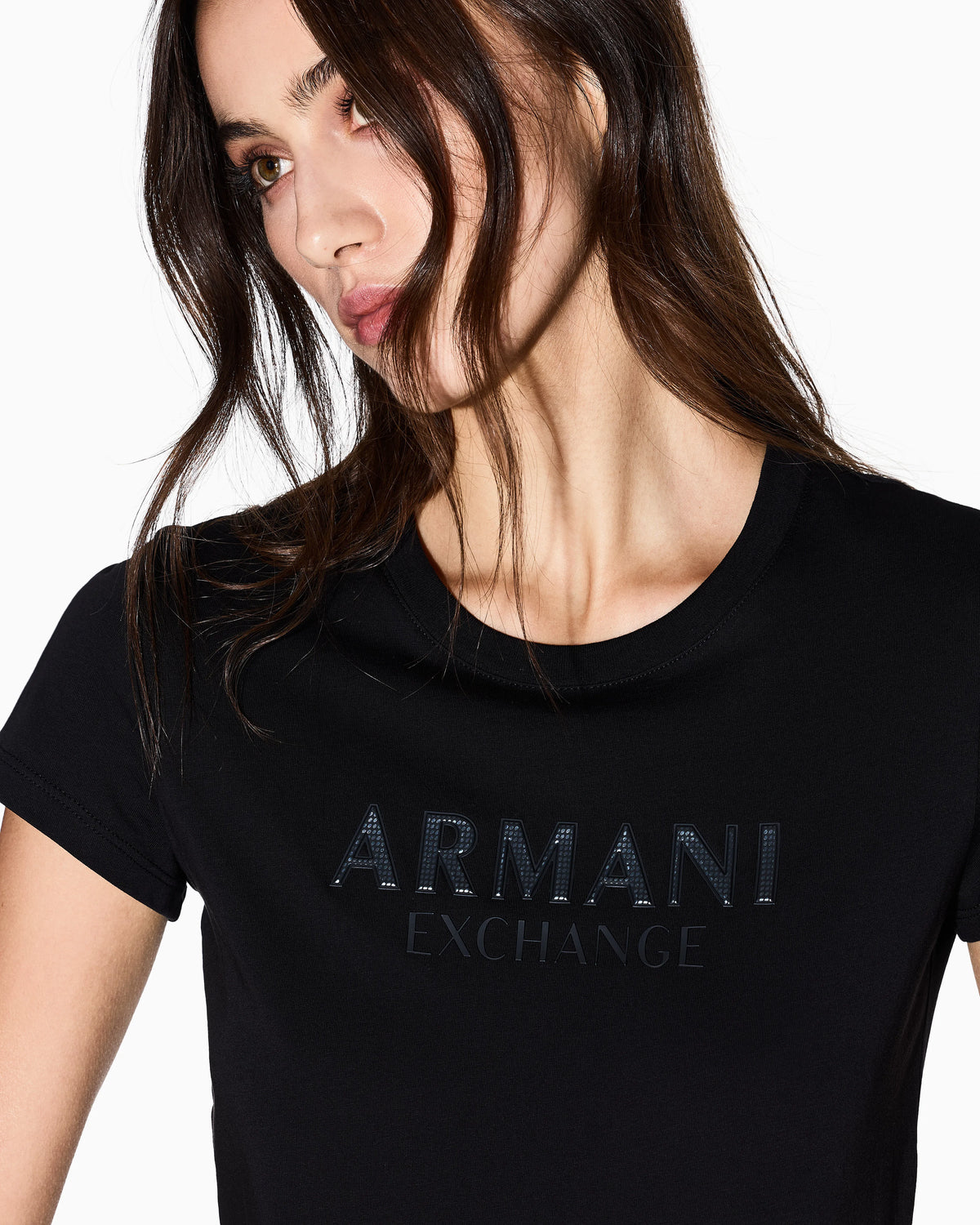 Slim fit T-shirt with logo lettering