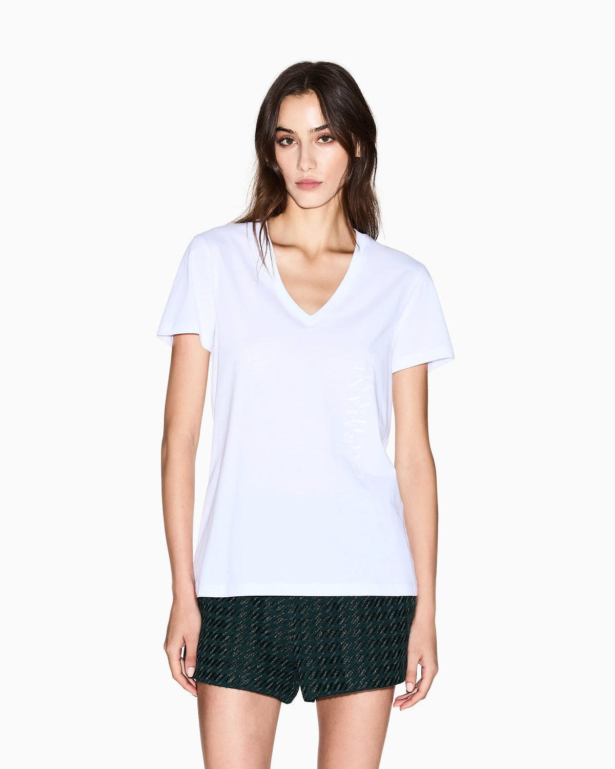 Regular fit V-neck T-shirt with logo