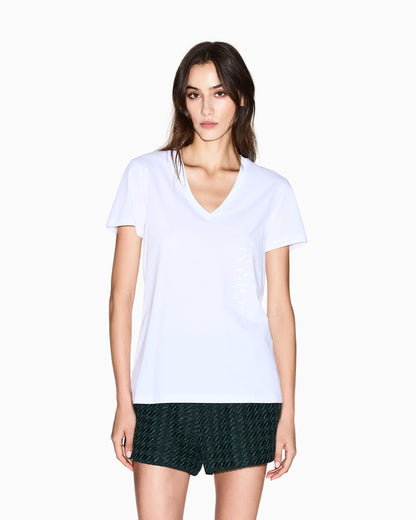 Regular fit V-neck T-shirt with logo