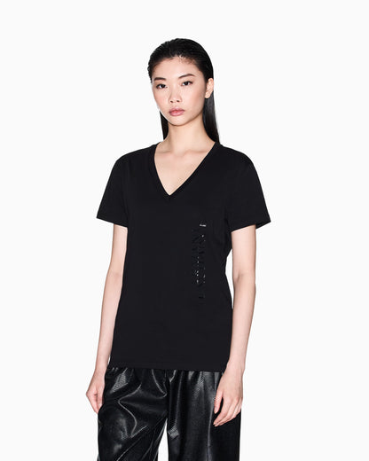 Regular fit V-neck T-shirt with logo