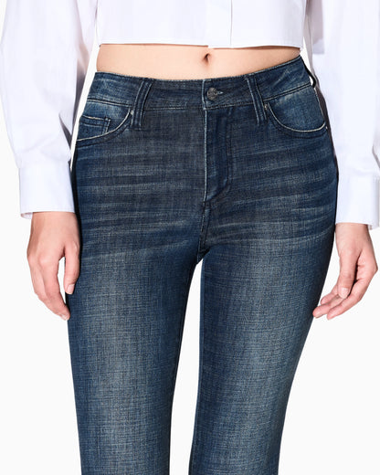 Flare Jeans in Indigo Ultra Stretch Denim