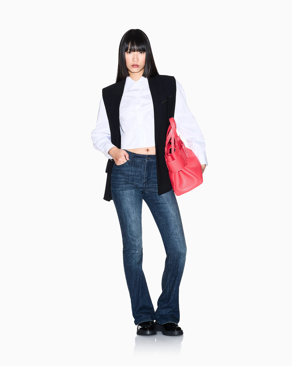Flare Jeans in Indigo Ultra Stretch Denim
