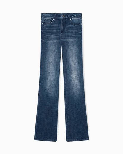 Flare Jeans in Indigo Ultra Stretch Denim