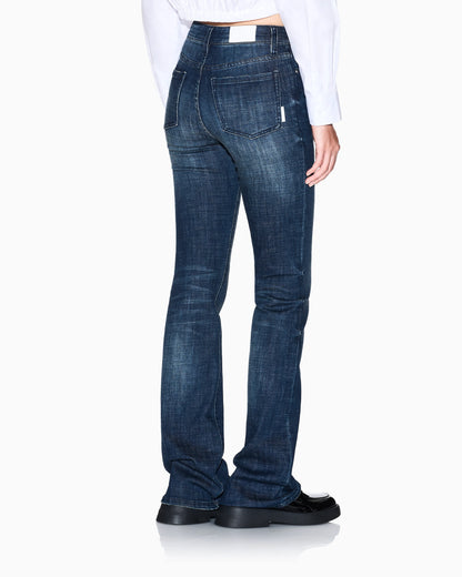 Flare Jeans in Indigo Ultra Stretch Denim