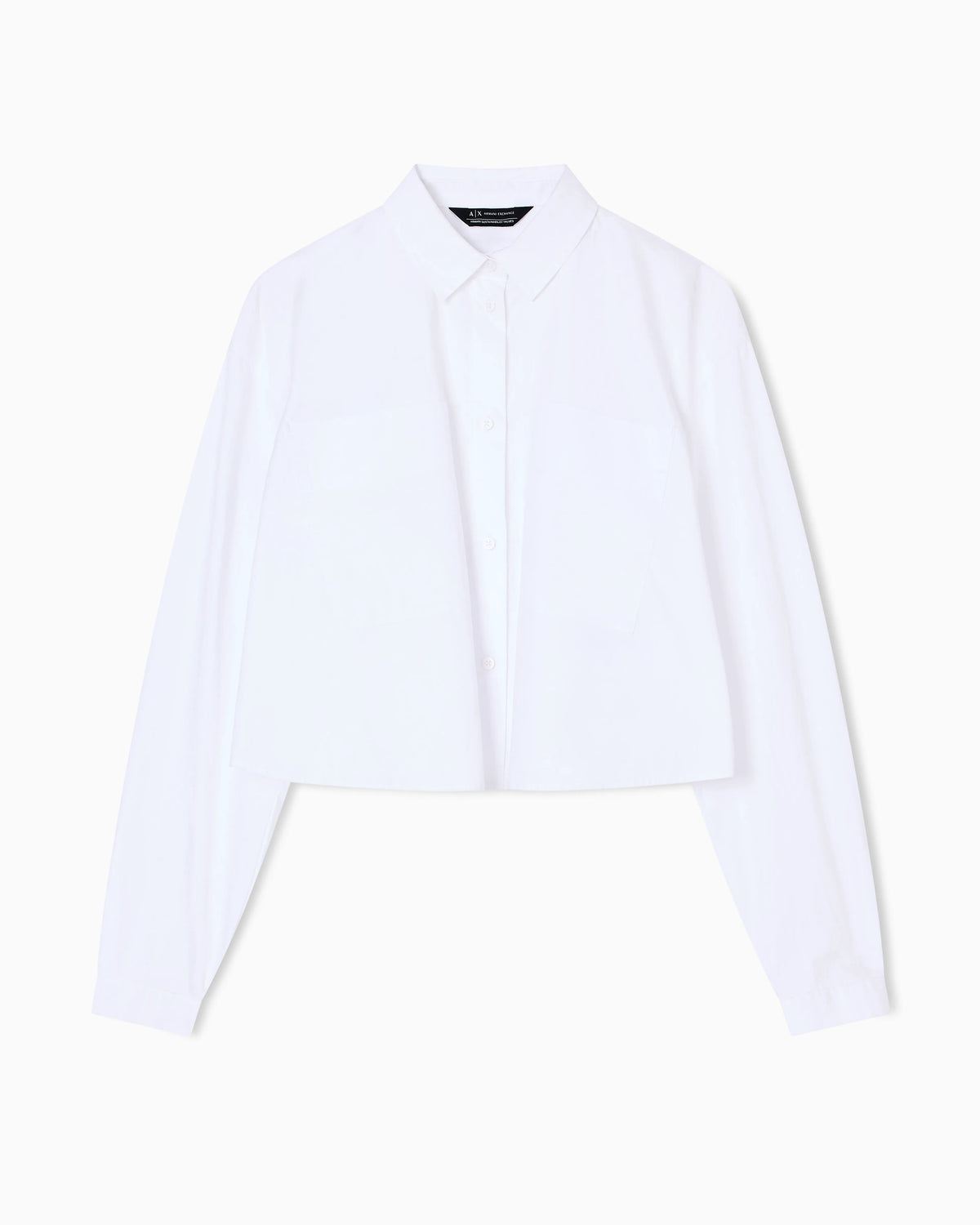 Cropped poplin shirt
