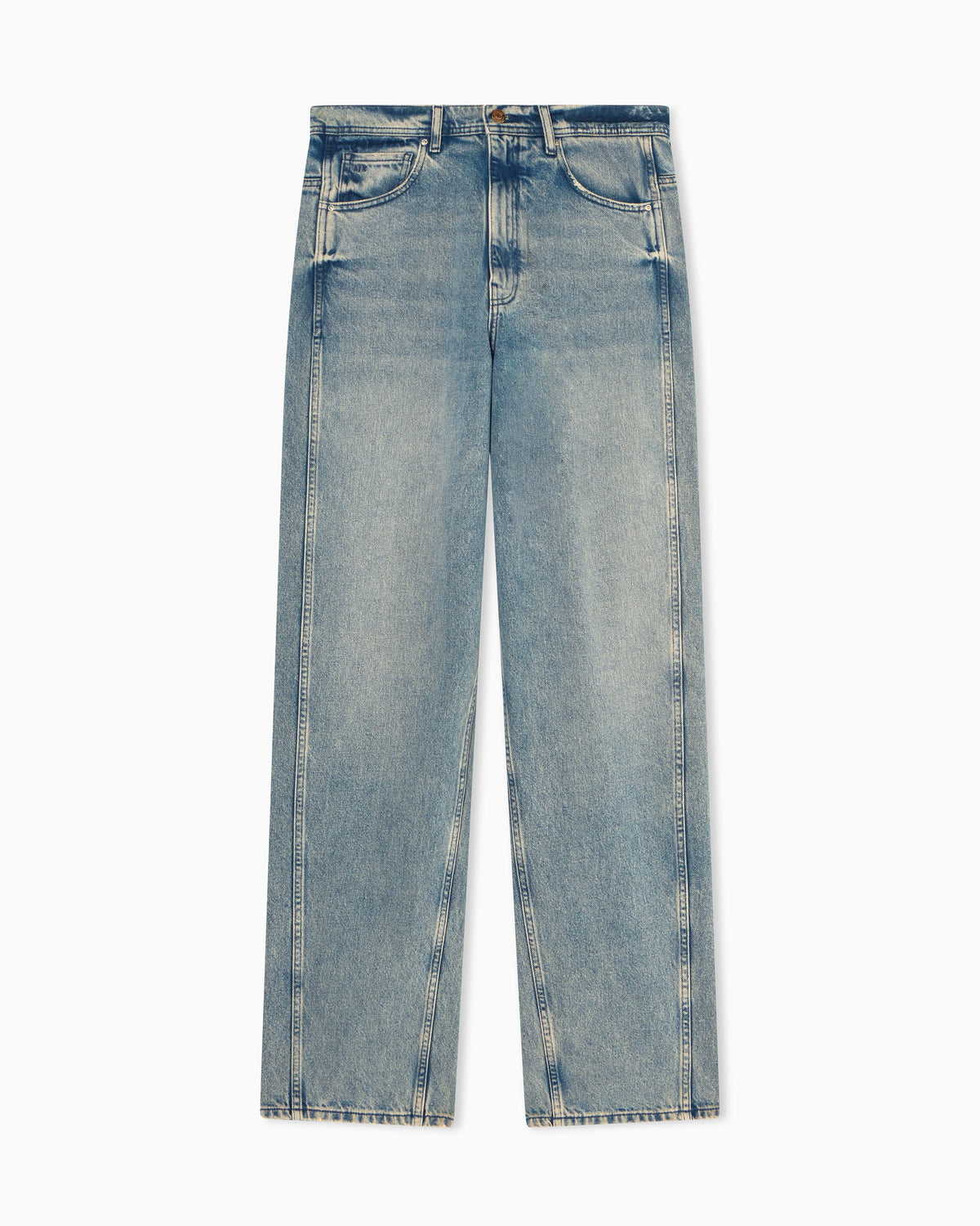 Relaxed Fit Distressed Denim Pants