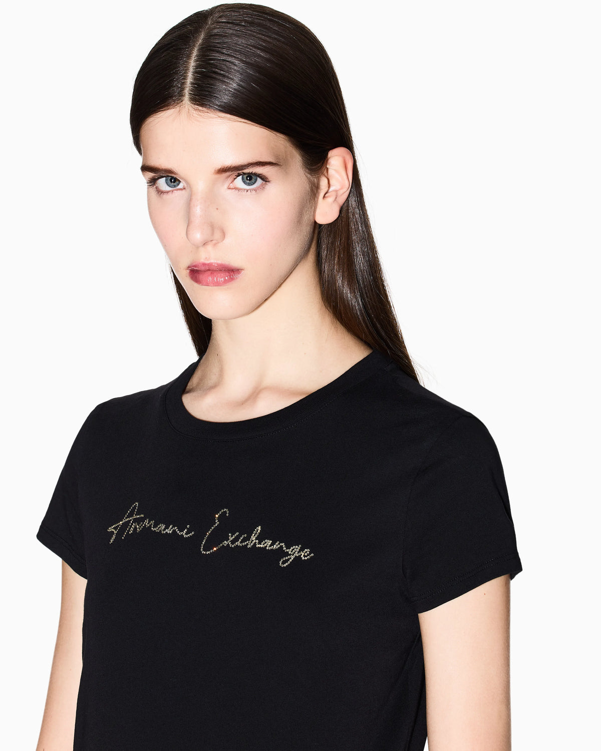 Slim-fit cotton jersey t-shirt with script logo Essential