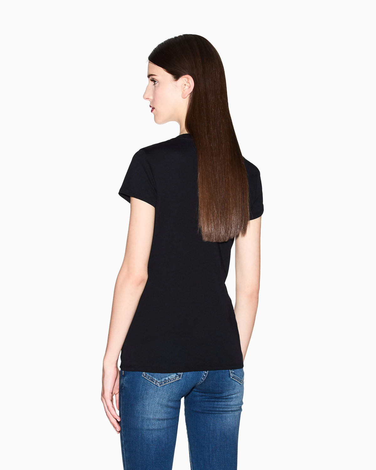 Slim-fit cotton jersey t-shirt with script logo Essential
