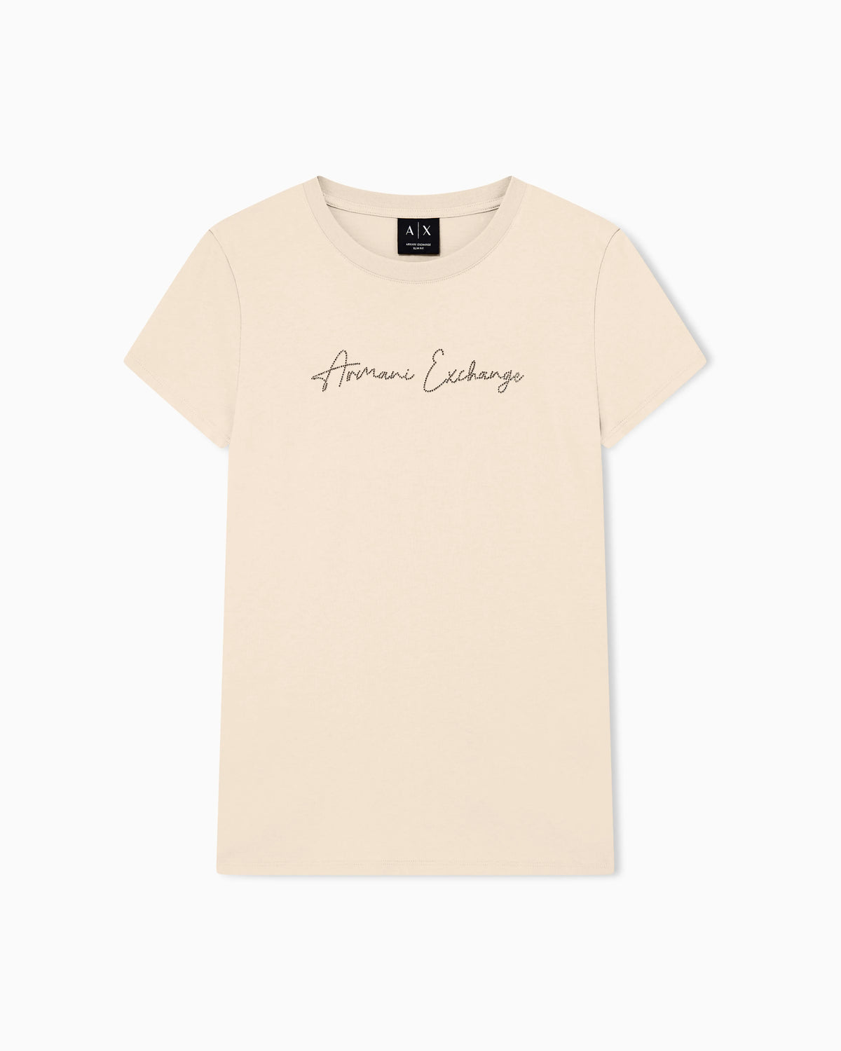 Slim-fit cotton jersey t-shirt with script logo Essential