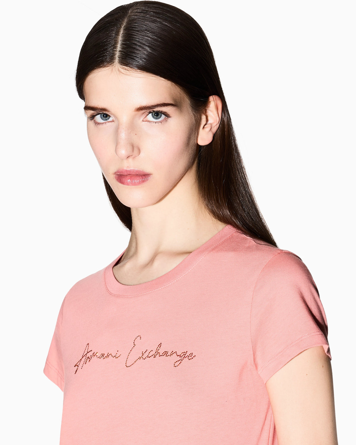 Slim-fit cotton jersey t-shirt with script logo Essential