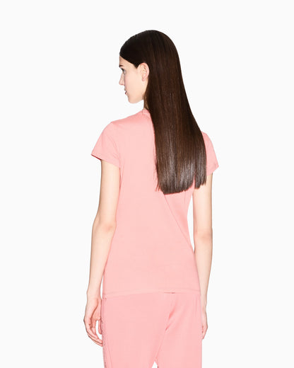 Slim-fit cotton jersey t-shirt with script logo Essential