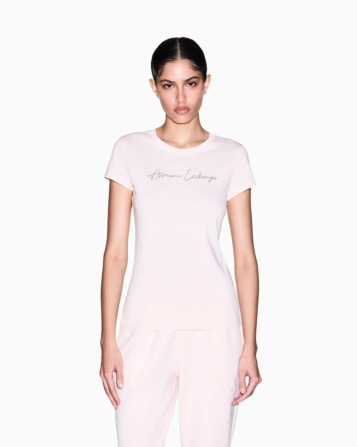 Slim-fit cotton jersey t-shirt with script logo Essential