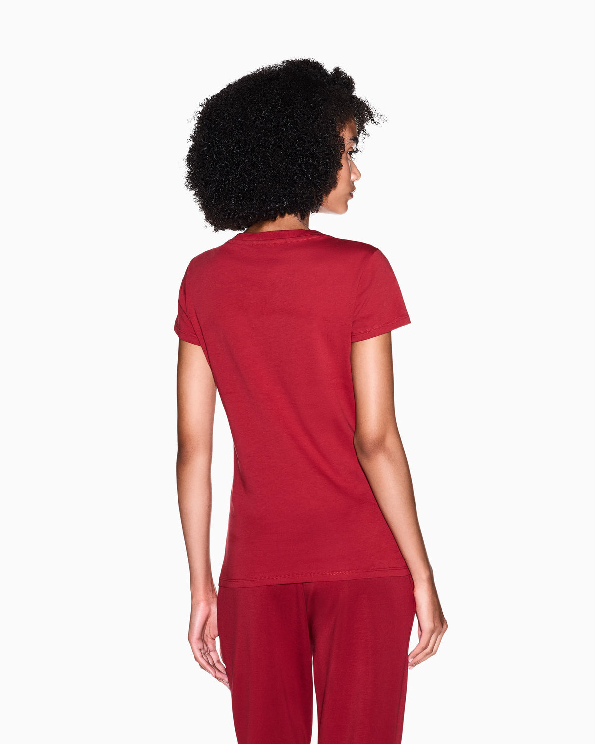Slim-fit cotton jersey t-shirt with script logo Essential