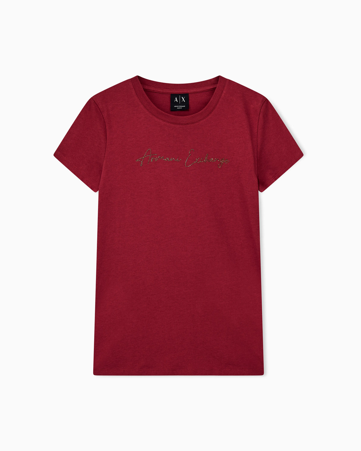 Slim-fit cotton jersey t-shirt with script logo Essential