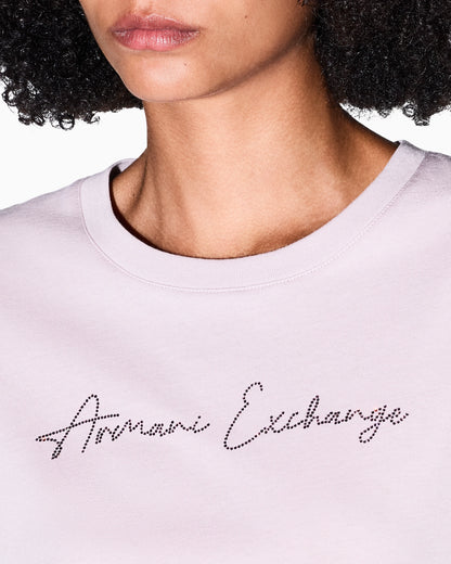 Slim-fit cotton jersey t-shirt with script logo Essential