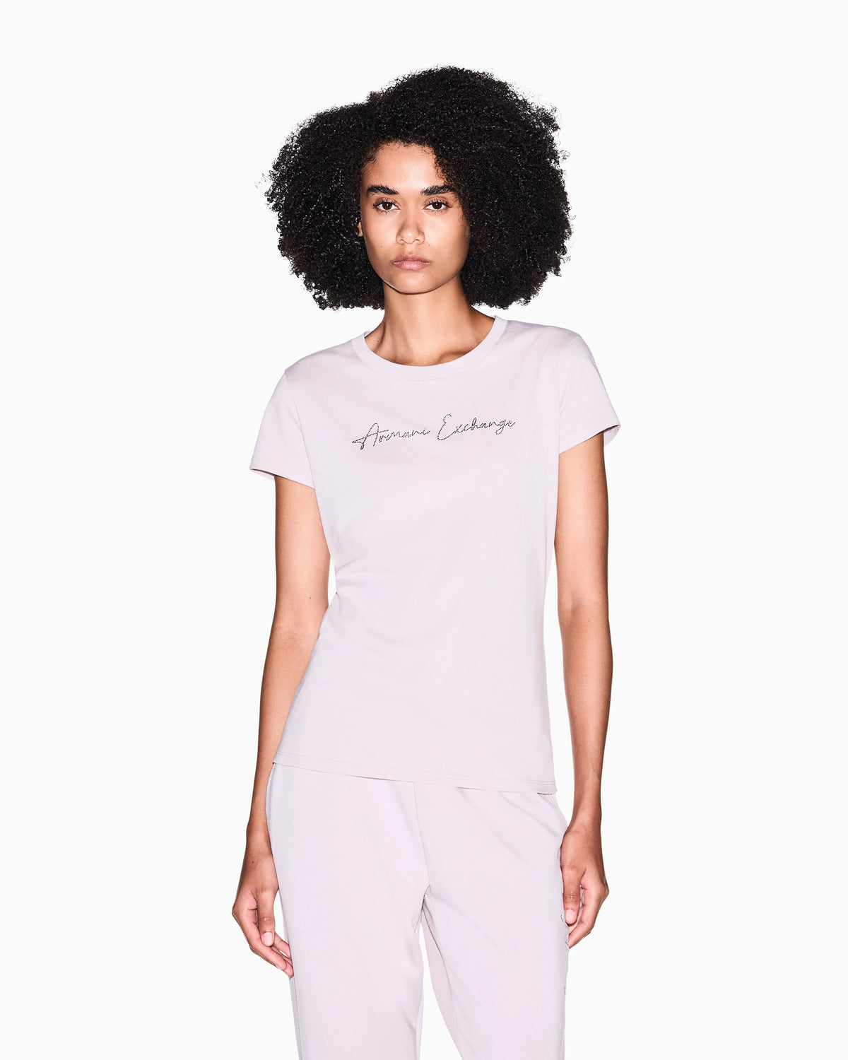 Slim-fit cotton jersey t-shirt with script logo Essential