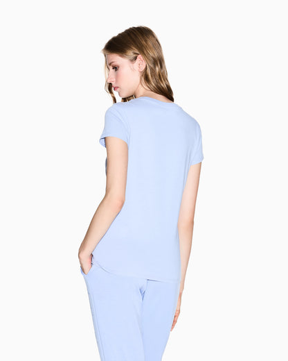 Slim-fit cotton jersey t-shirt with script logo Essential