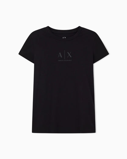 Slim-fit stretch cotton t-shirt with front logo Essential