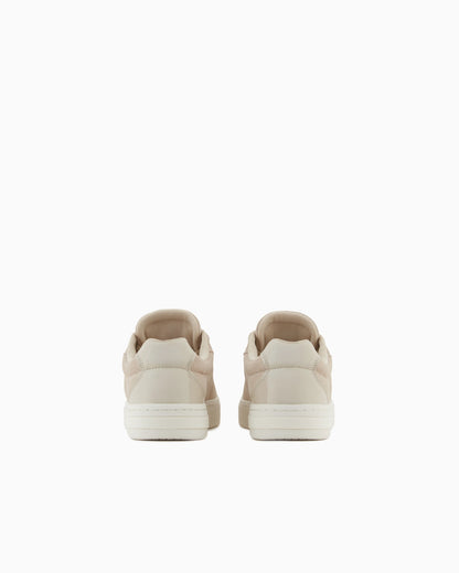 Leather sneakers with embossed details