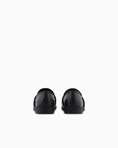 Textured material loafers
