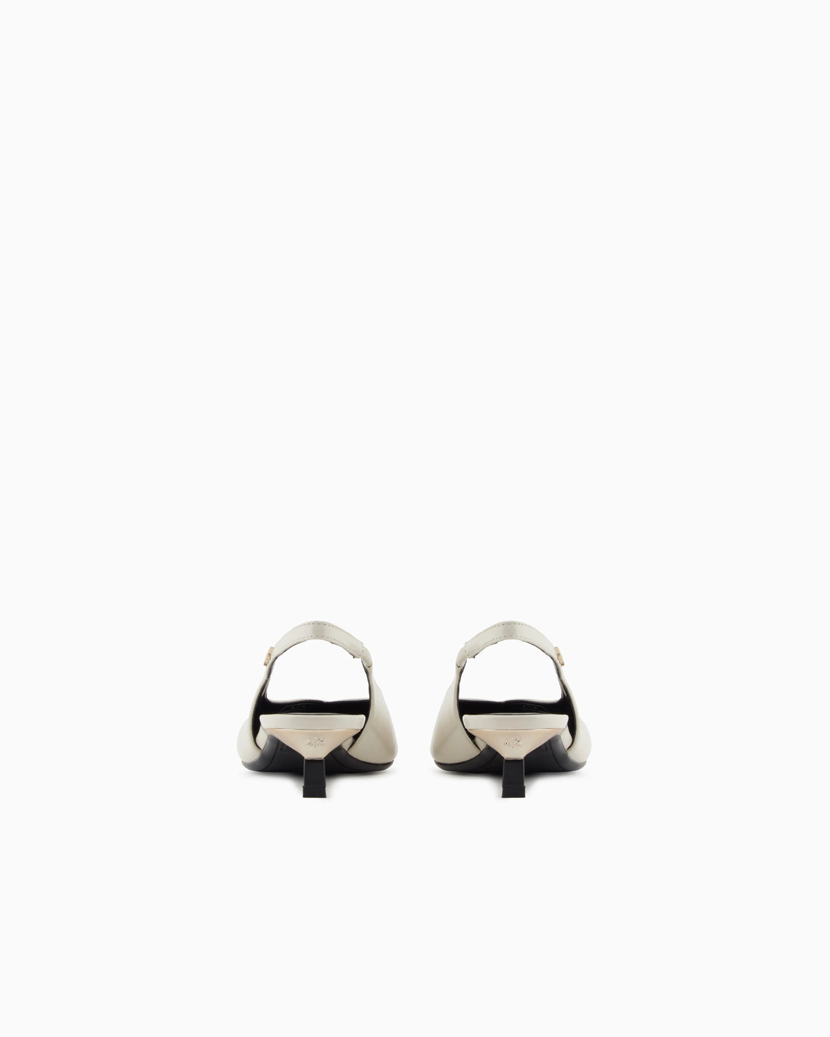 Faux leather slingbacks