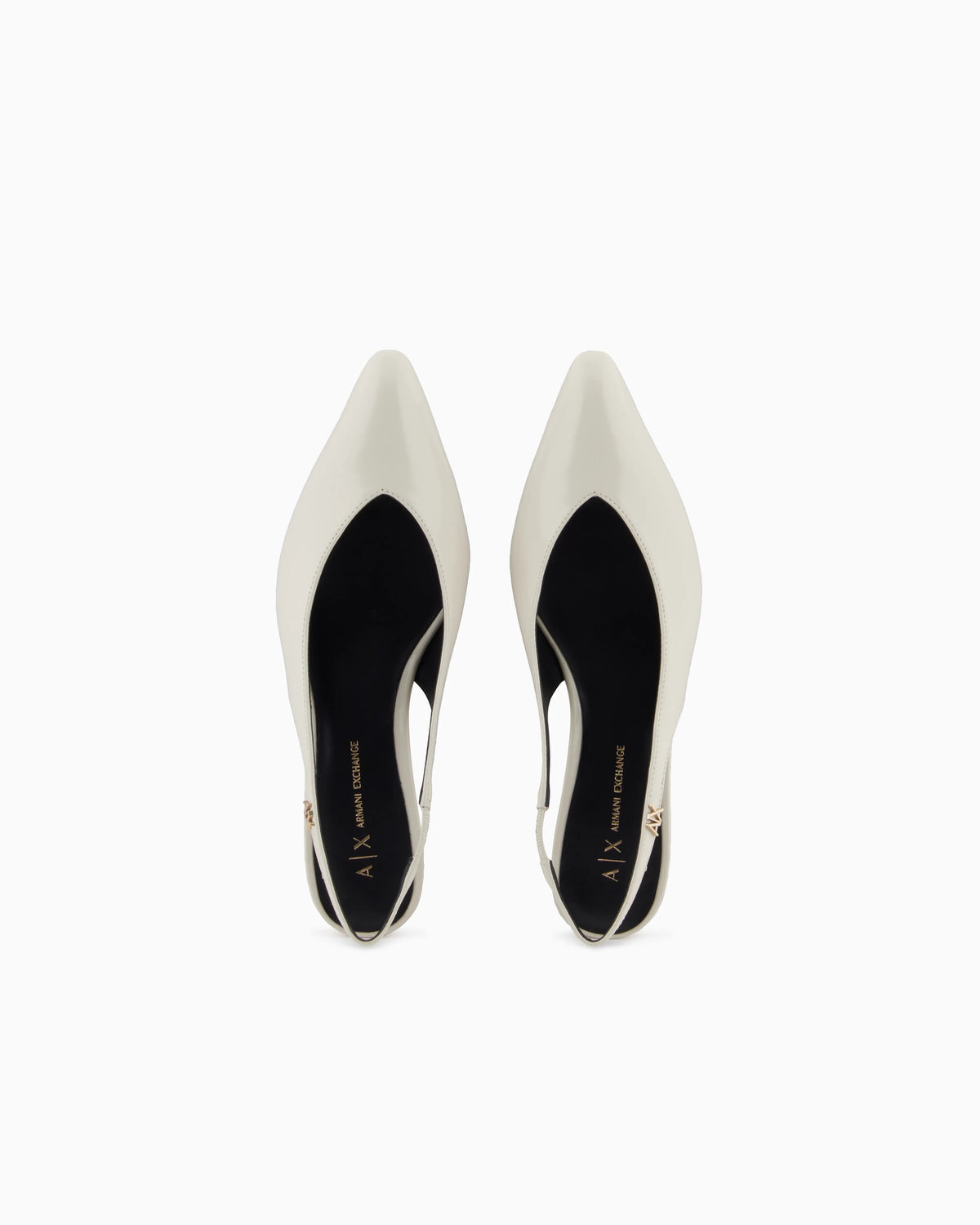 Faux leather slingbacks