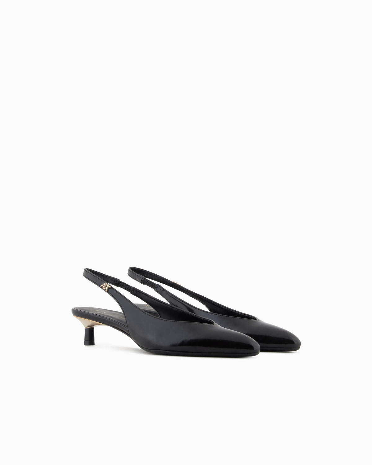 Faux leather slingbacks