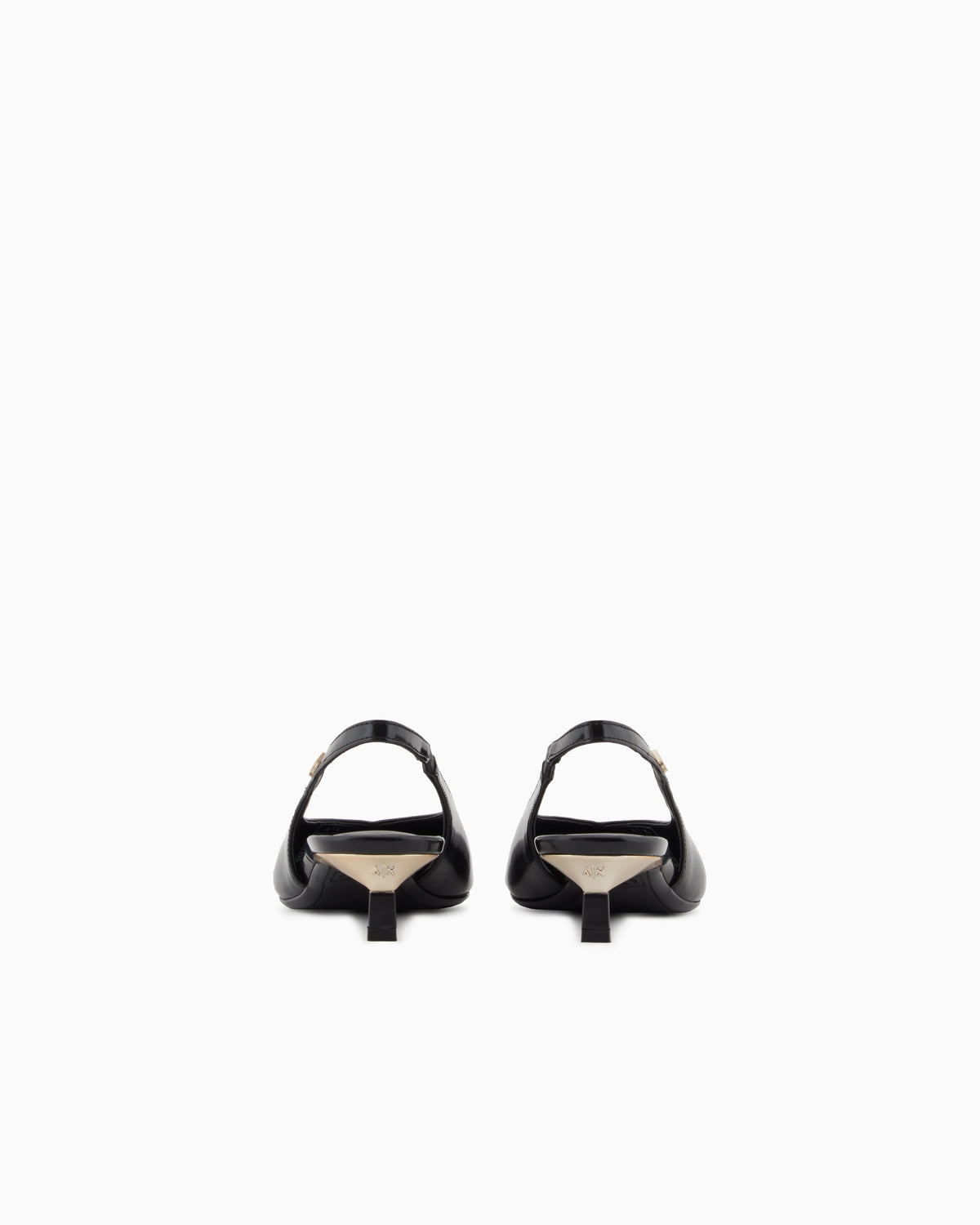 Faux leather slingbacks